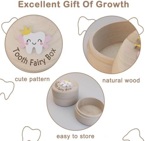 Open Xihuadou keepsake box for storing baby teeth