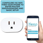 Compact internet monitoring smart plug packaging view for home networking