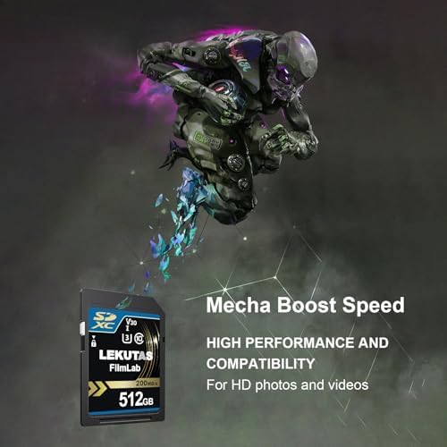 Lekutas high speed memory card close up highlighting 4K UHD and V30 logos