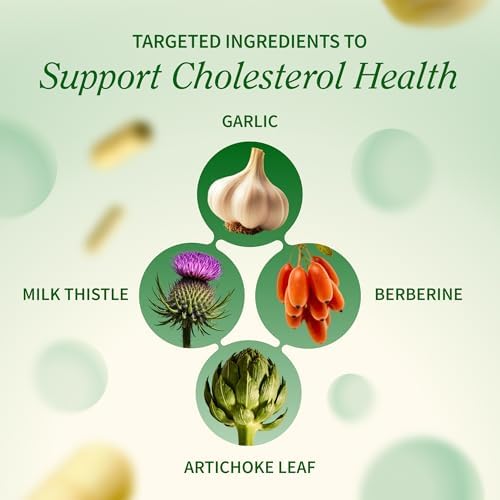 Snap Supplements Cholesterol Health container showing directions for heart and liver support