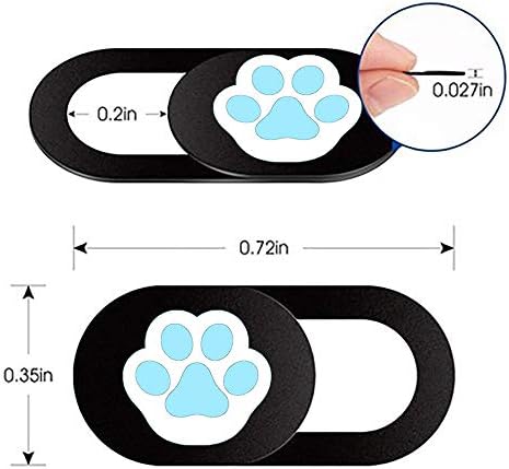 Ultra thin privacy slider camera blocker showing 0.027 inch thickness profile