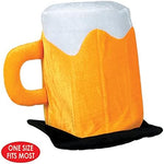 Beistle novelty beer party hat side angle
