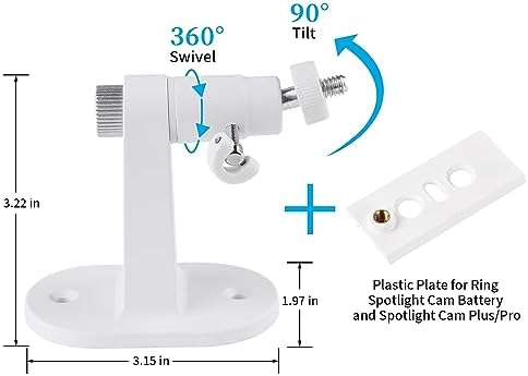 ALERTCAM two pack replacement mounting plates with included structural wall installation screws