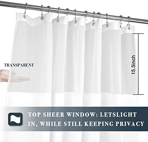 Heavyweight premium polyester material texture of the white waffle curtain.