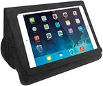 Ontel cushion lap holder displaying three distinct hands free viewing angles