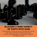 Durable non dimensional finish on precision steel gears and industrial workshop tools
