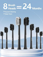 7MAGIC sonic toothbrush body highlighting the dual button interface for intensity and power.