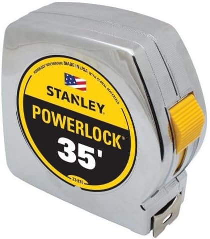 Stanley 33 212 tape measure back view with belt clip