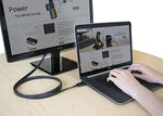 Plugable premium driverless monitor adapter flat cable profile close up view