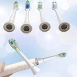 Four pack of compatible Philips Sonicare replacement heads in protective packaging