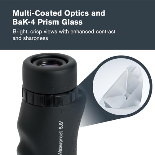 Side view of Celestron Nature 10x25 waterproof monocular