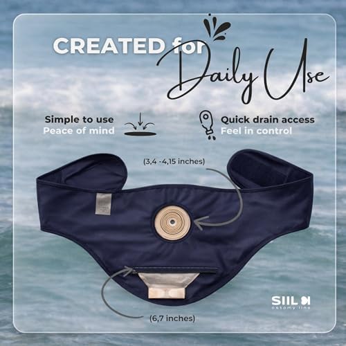 SIIL medical stoma garment with hidden bottom zipper for easy emptying