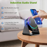 Dohelly wireless speaker cradle holding a smartphone