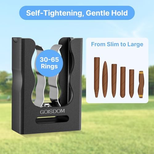Cigar Holder for Golf Cart,Strong Magnetic Cigar Holder-Ideal Golf Cart Accessory,No Damage Cigar Wrapper,Aluminum Alloy,Loop Strap,Golf Cart Accessories & Gift for Golfers,Cigar Lovers- Gray - Image 5