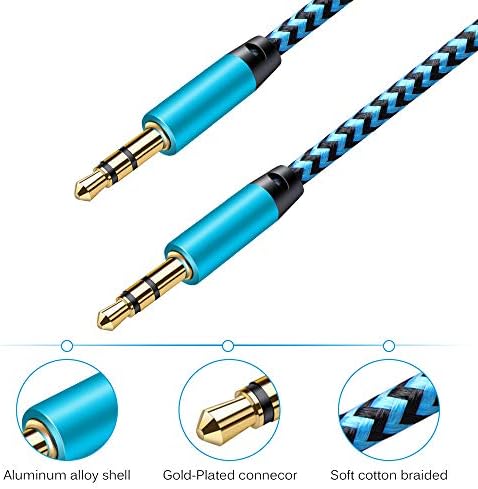 Ailkin auxiliary cable connected to smartphone with case