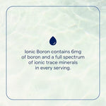 Trace Minerals Ionic Boron liquid bottle showing serving size details