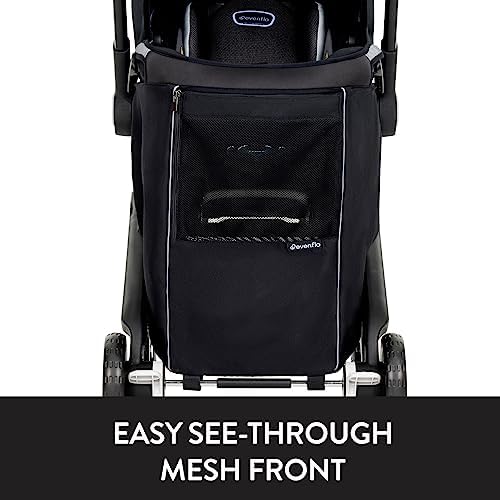 Evenflo Shyft DualRide stroller organizer bag detached showing the convenient integrated carry handles for shopping tote use.