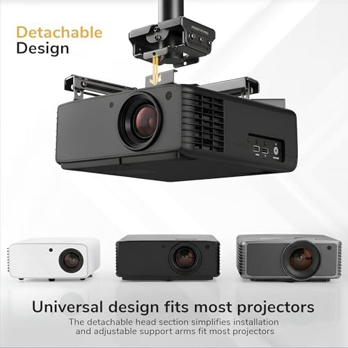 Side profile of Mount-It! Pro commercial projector mount
