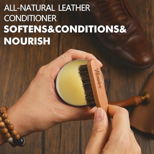 Close up of horsehair detailing brushes and application cloths for boot polishing.
