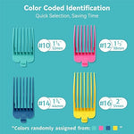 Four piece long hair clipper guard replacement set