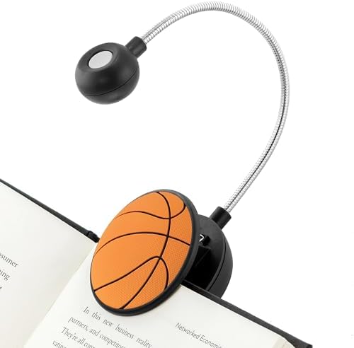 Close up of dimmable LED light head on book page