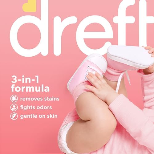 Hypoallergenic Dreft baby detergent bottle showing 32 loads capacity