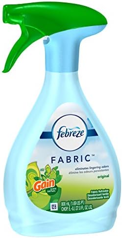 Close up of Febreze 27 Ounce packaging showing authentic USA import details