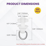 Close up view of ceiling sliding curtain track hooks highlighting the rust resistant stainless steel rings.