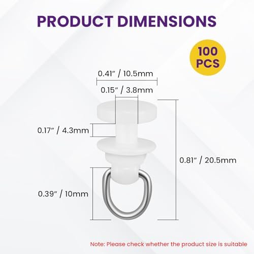 Close up view of ceiling sliding curtain track hooks highlighting the rust resistant stainless steel rings.