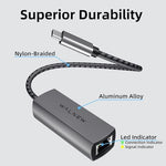 Side view of Walnew 2.5G network adapter showing USB-C connector