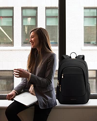 LIGHT FLIGHT black bagpack detailing external USB charging port hole structure with smartphone connected