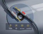 Durable nylon braided exterior of the 30ft aux cord
