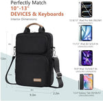 Kailaien premium iPad carrying case showing the spacious main compartment with crystal super soft scratch proof lining.