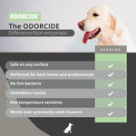 Authentic USA imported Odorcide bottle for permanent household odor removal.