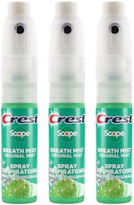 Close up of Crest Scope breath mist spray bottle