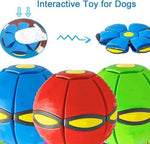 Finndeen light up kids ball showing the six active LED lights glowing.