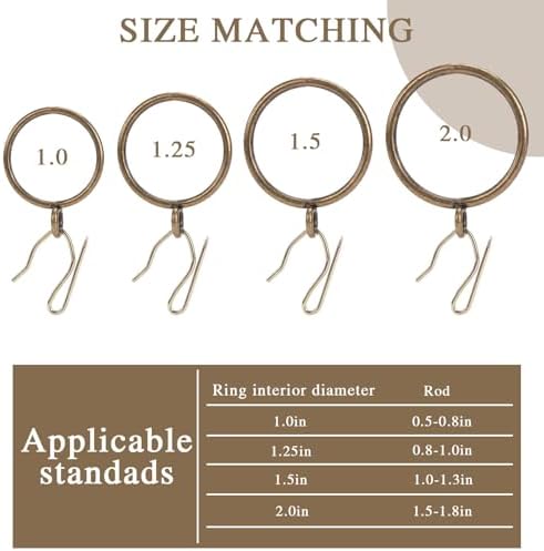 TXZWJZ decorative metal hanging rings for luxury shower curtains