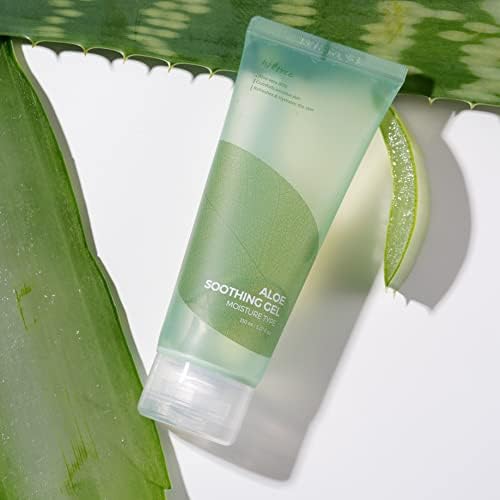 Back label of Isntree Aloe Soothing Gel showing genuine ingredients list.