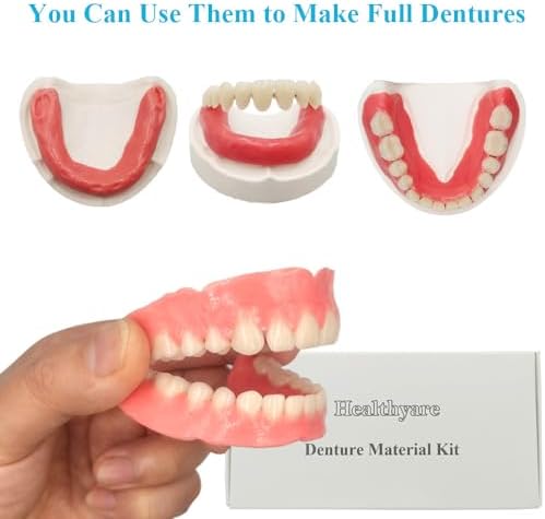 Close up of Healthyare denture repair material in packaging