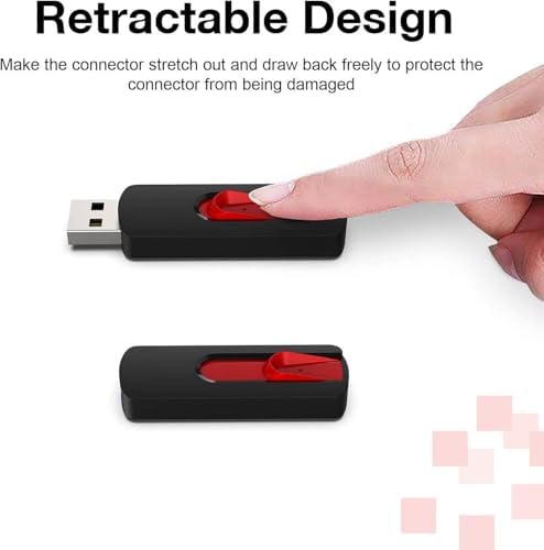 RAOYI USB 2.0 memory stick showing the built-in lanyard hole for portable keychain attachment