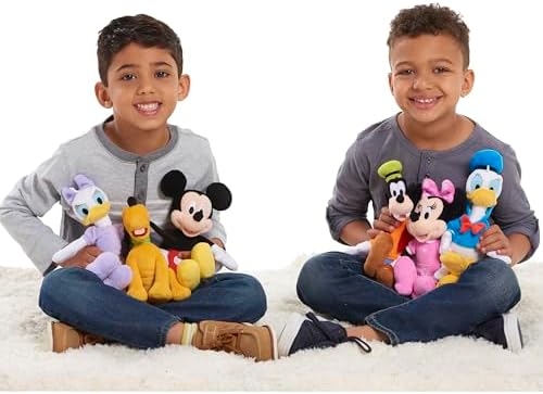 Mickey Mouse stuffed animal showing embroidered details and fabric texture