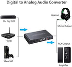 Infrared remote control included with the Neoteck digital to analog audio converter