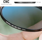 Neewer 67mm filter set mounted on professional camera lens