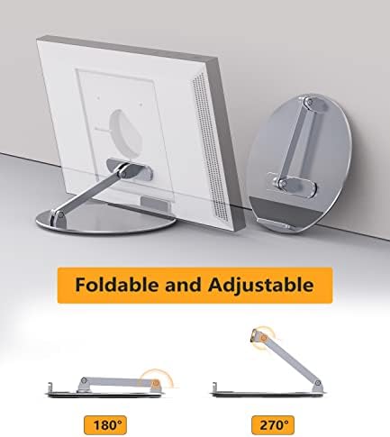 Laivli premium smart device stand in landscape orientation showing weighted round plate