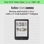 Anti-glare matte film applied to Kobo Clara BW screen