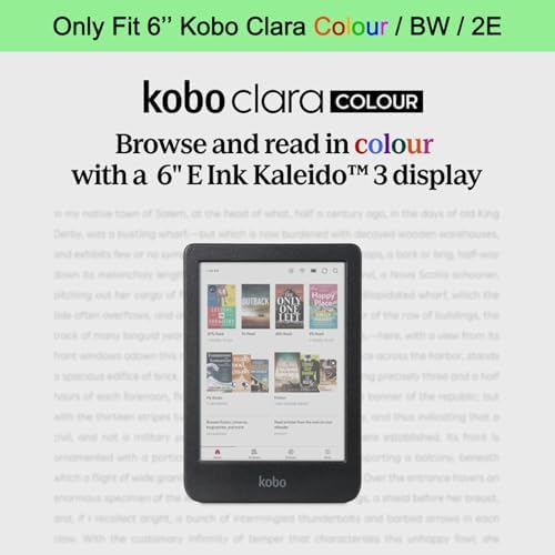 Anti-glare matte film applied to Kobo Clara BW screen