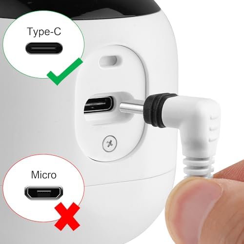 iTODOS 6-meter white power cord showing long flat cable design for home surveillance setup
