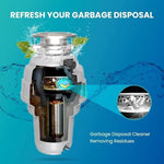 Back of pack Active garbage disposal cleaner usage instructions