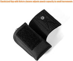 TACNEX walkie talkie holder back view showing MOLLE straps and belt loop