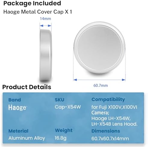 Haoge protective metal cap designed for seamless compatibility with premium square lens hoods